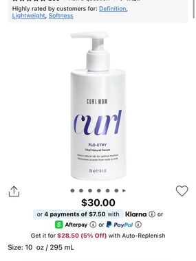 Curl Wow FLO-ETRY Vital Natural Serum - White